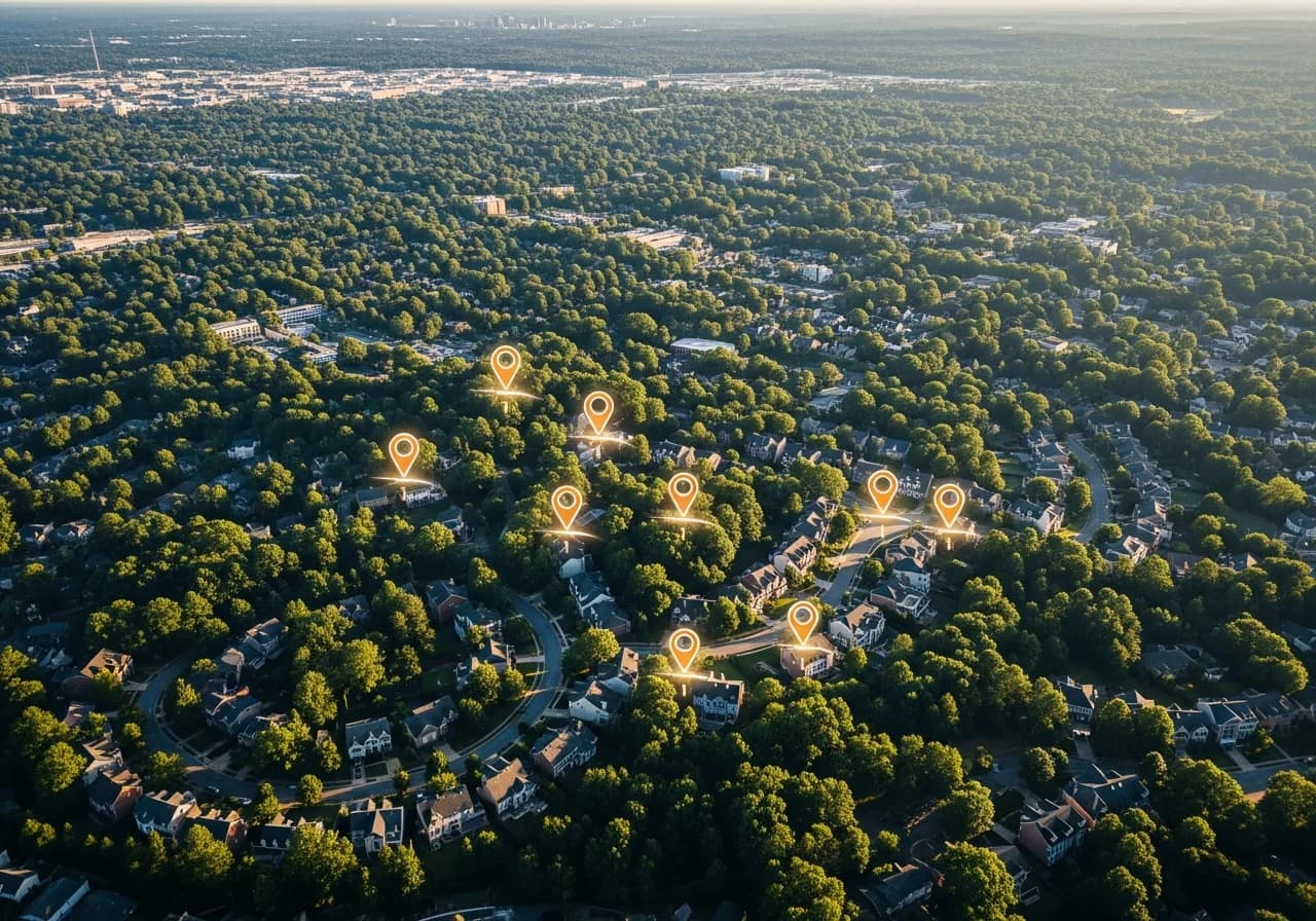 Atlanta Roofing SEO Service Areas - Neighborhood Coverage Map for Local Search Optimization