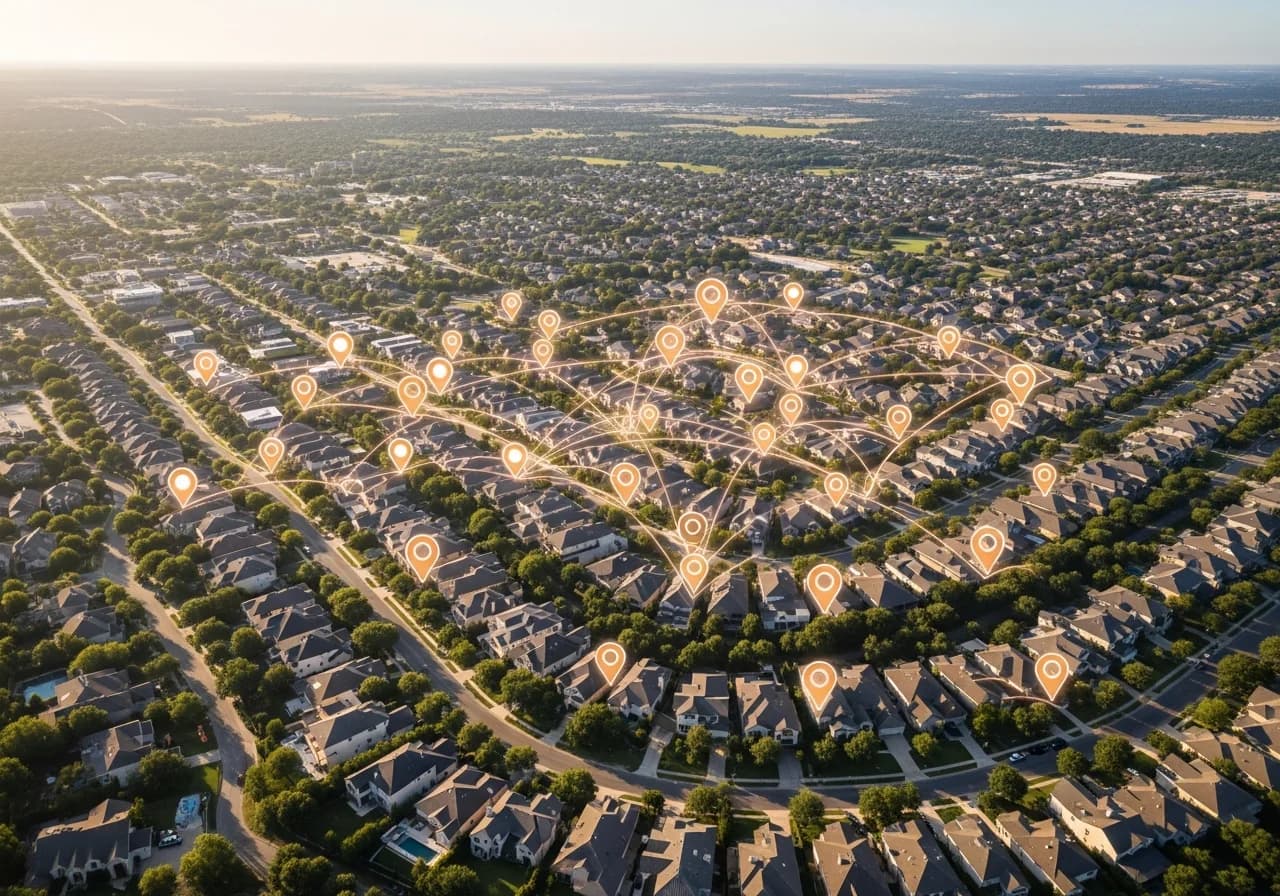 Austin Roofing SEO Service Areas - Neighborhood Coverage Map for Local Search Optimization