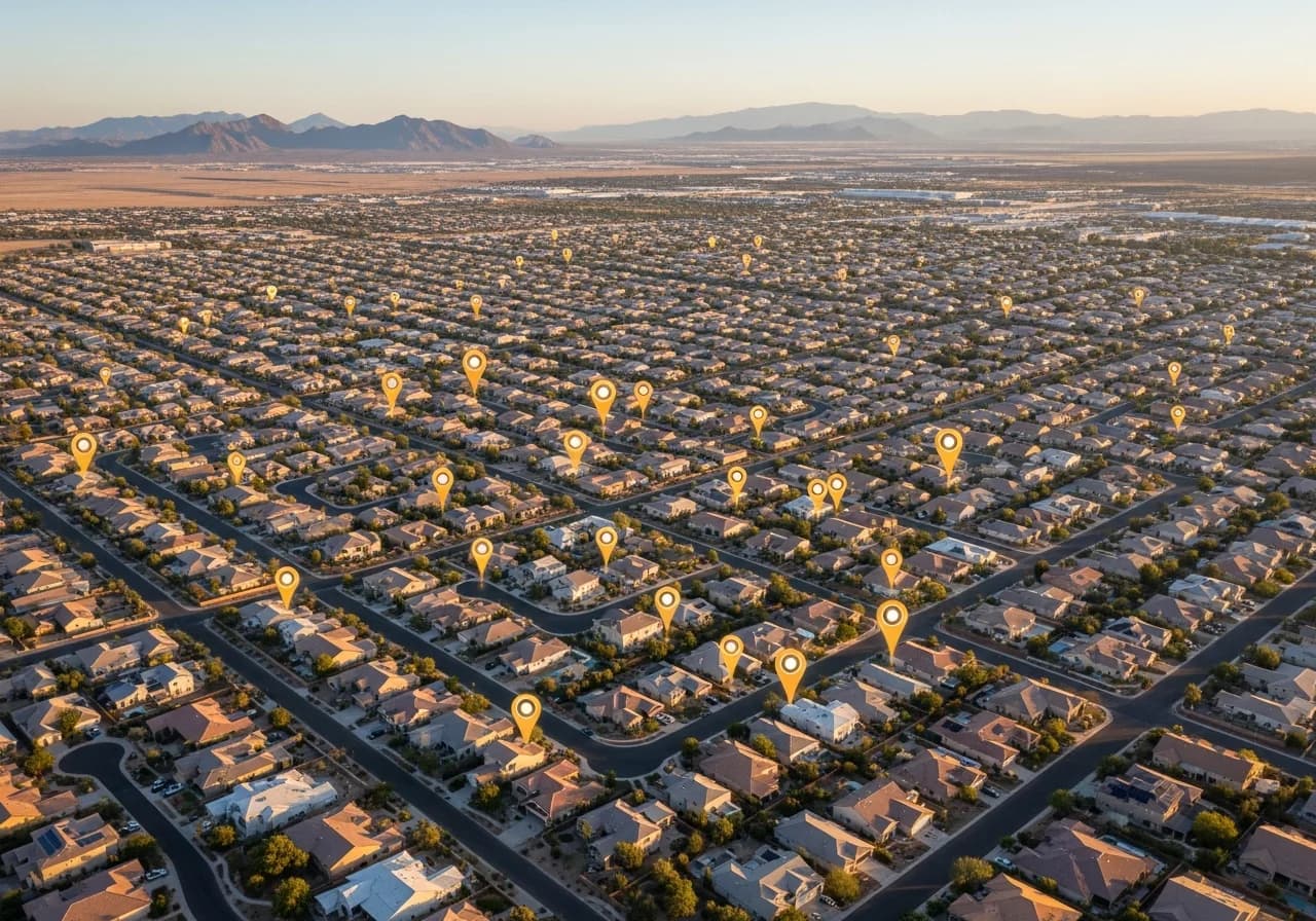 Phoenix Roofing SEO Service Areas - Neighborhood Coverage Map for Local Search Optimization